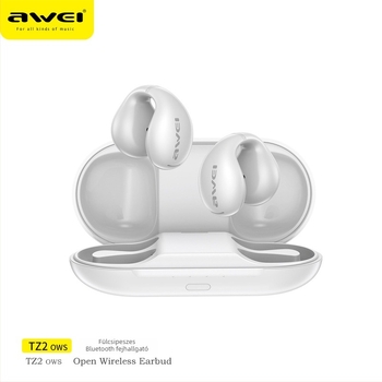 Awei TZ2 Bluetooth fülhallgató csíptetős, nyitott hátsó dizájn, sztereó, IPX4, Bluetooth 5.0, több mint 8 órás akkumulátor-üzemidő zene és beszélgetéshez