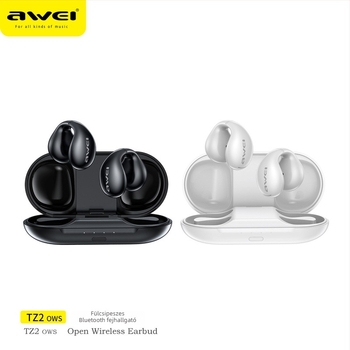 Awei TZ2 Bluetooth fülhallgató csíptetős, nyitott hátsó dizájn, sztereó, IPX4, Bluetooth 5.0, több mint 8 órás akkumulátor-üzemidő zene és beszélgetéshez