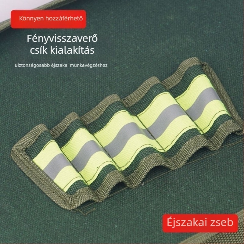 Vászon szerszámtáska, vastagabb kopásálló villanyszerelő táska, multifunkcionális tároló táska hardverek és szerszámok számára, építkezéshez, kicsi, közepes és nagy méret