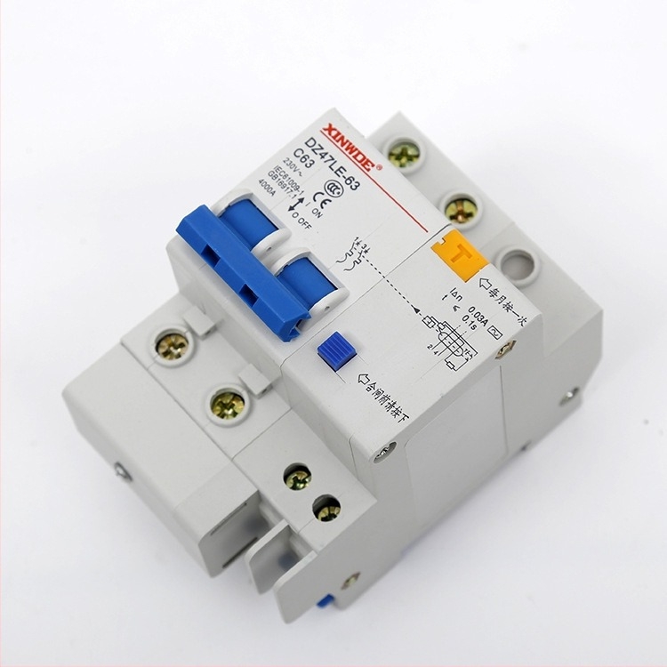 DZ47LE-63 2P RCBO kis áramvédelmi megszakító, 20A/40A, testreszabható