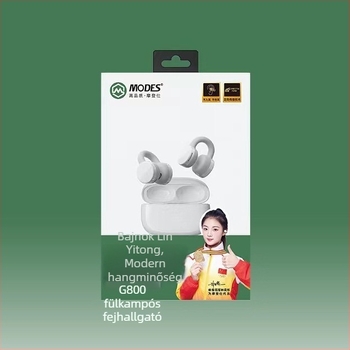 Modern G800 Szelvékhez rögzített vezeték nélküli Bluetooth fülklipszes készülék csontvezetéses technológiával, TWS sztereó, Bluetooth 5.0, IPX5, 8 órán felüli üzemidő, 2024 kiadás