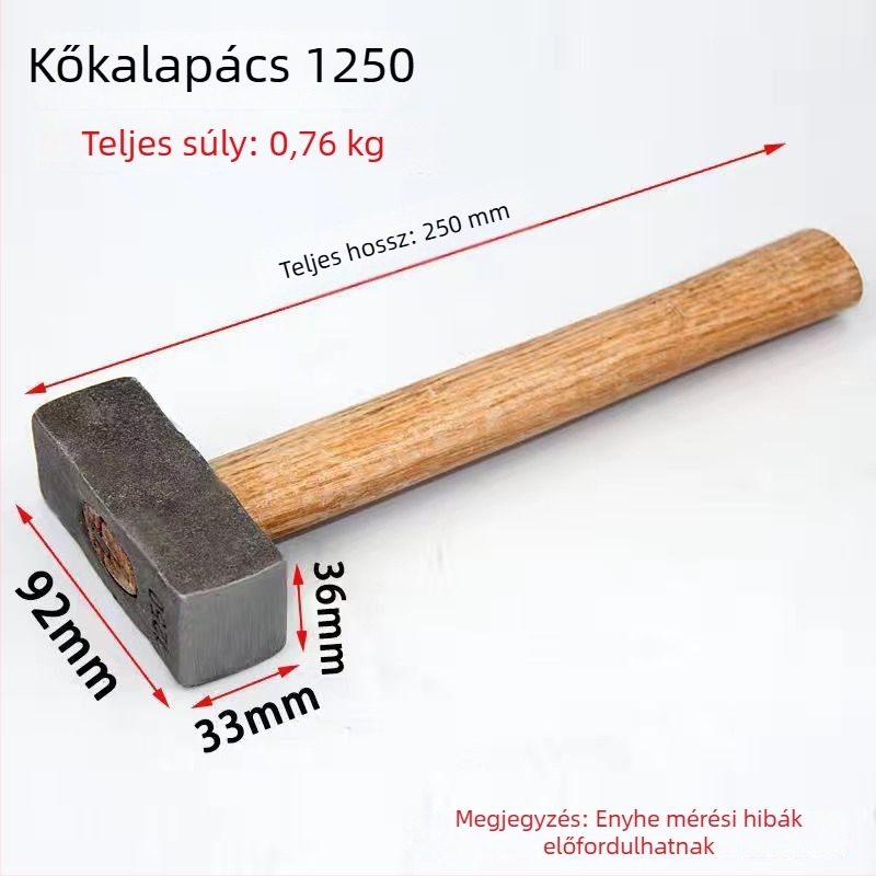 Kalapács karommal, fej karbonacél, kovácsolt négyszögfejű kalapács