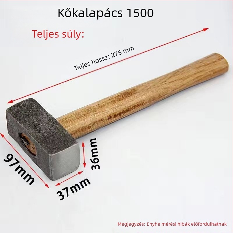 Kalapács karommal, fej karbonacél, kovácsolt négyszögfejű kalapács