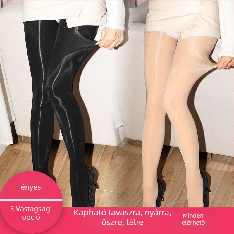 Ragyogó fleecével bélelt vastagított őszi-téli harisnyaszett, karcsúsító és sima felületű, ellenálló a felakadásokkal szemben, uniszex
