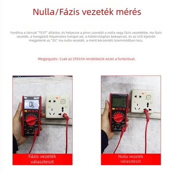 Hima ST833A automata digitális multiméter – magas pontosságú, kompakt, hordozható villanyszerelőknek és otthonra