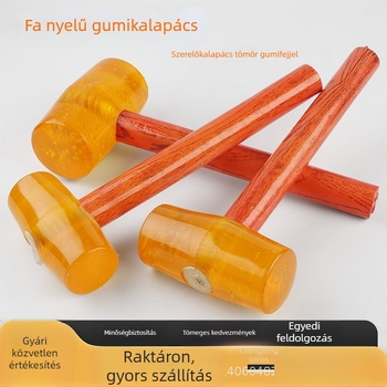 Fából készült nyelű gumikalapács csempefelrakáshoz és dekoratív padlóhoz