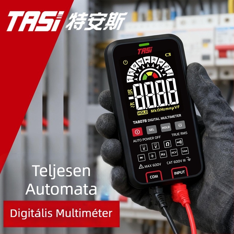 Tas Digitális multiméter 807A háztartási használatra – AC/DC feszültség, ellenállás, folytonosság, NCV észlelés