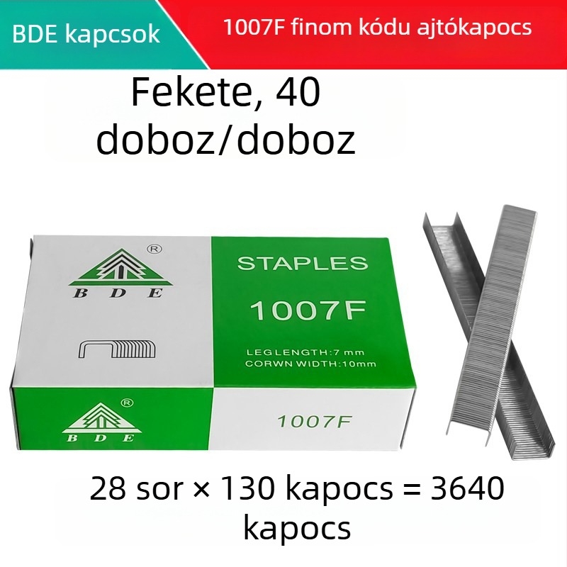Fekete ipari szintű pneumatikus szegek építéshez — 1010F, 1005F, 1007F; ajtó-típusú szegek; U-alakú fafelső szegek; vékony szegek