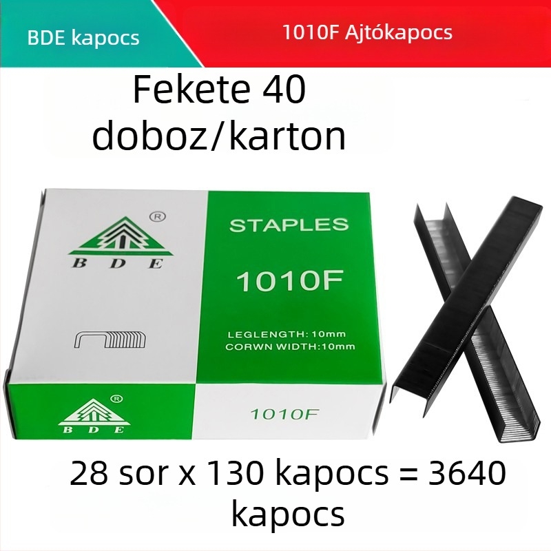 Fekete ipari szintű pneumatikus szegek építéshez — 1010F, 1005F, 1007F; ajtó-típusú szegek; U-alakú fafelső szegek; vékony szegek