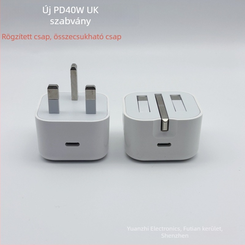 Apple 17 PD40W Type-C töltő, UK/EU/US konnektorral – gyors töltés