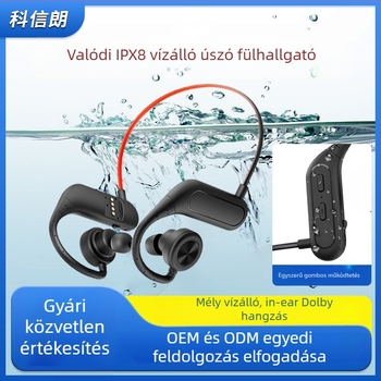 IPX8 vízálló professzionális úszóhallgató memóriával, vezeték nélküli Bluetooth, in-ear kialakítás futáshoz és sporthoz