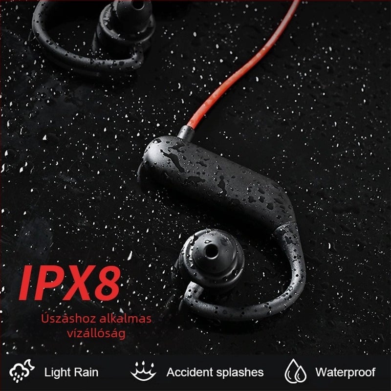 IPX8 vízálló professzionális úszóhallgató memóriával, vezeték nélküli Bluetooth, in-ear kialakítás futáshoz és sporthoz
