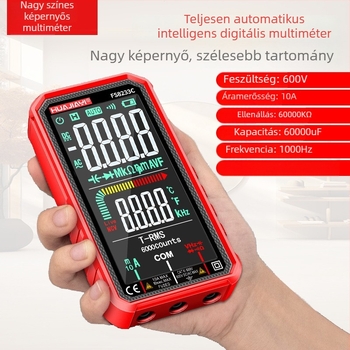 Nagy kijelzős, újratölthető digitális multiméter, teljesen automata, magas precizitású, intelligens védelem az égési sérülések ellen, feszültség- és áramerősség-mérő elektromoszerelőknek