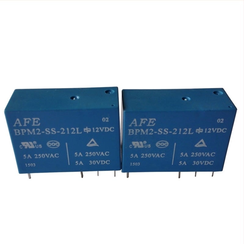 DC12V elektromágneses relé, kettős készlet, 2C, 5A, 14F