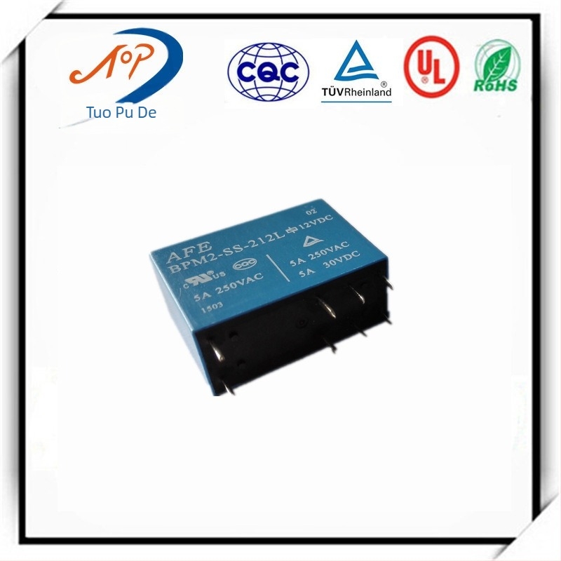 DC12V elektromágneses relé, kettős készlet, 2C, 5A, 14F