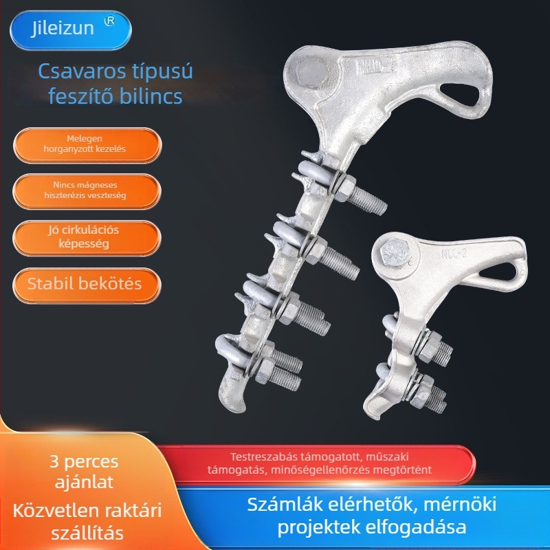 NLD csavaros feszítő bilincs, alumíniumötvözet, modell NLL-2, elosztóhálózati alkatrész