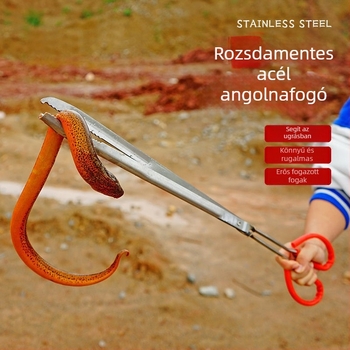 Rozsdamentes acélból készült vastag csipesz anti-slip fogással a halak és vízi élőlények fogásához