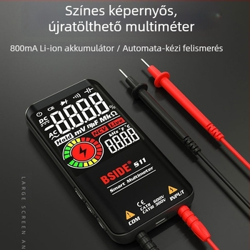 BSIDE S11 Digitális multiméter nagy kijelzővel, automata mérési tartomány, magas pontosság elektromos karbantartáshoz, ultra vékony