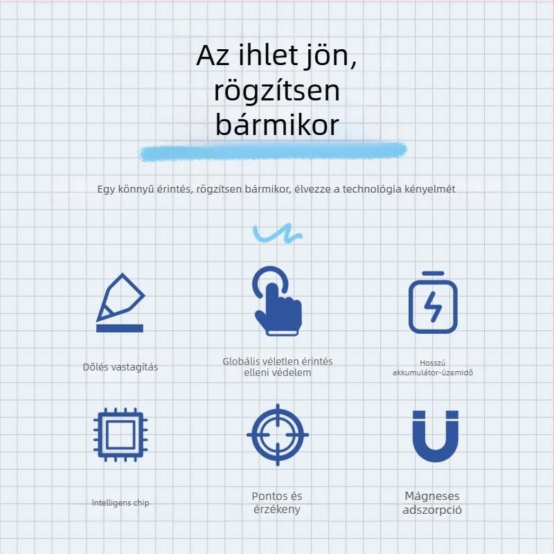 Rammer Apple iPad kapacitív toll mágneses rögzítéssel – érintőképernyőhöz