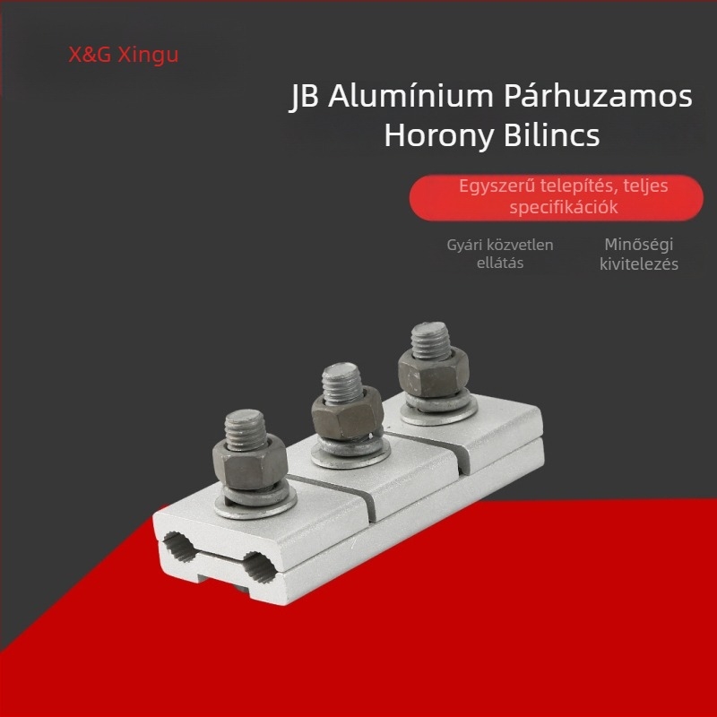 JB alumínium párhuzamos barázdás kapocs magasfeszültségű kábelekhez