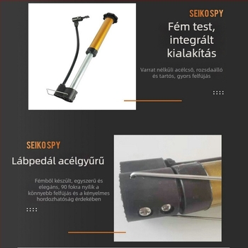 Hordozható lábpedálos pumpa kosárlabda-, úszógyűrű- és egyéb labdák felfújásához