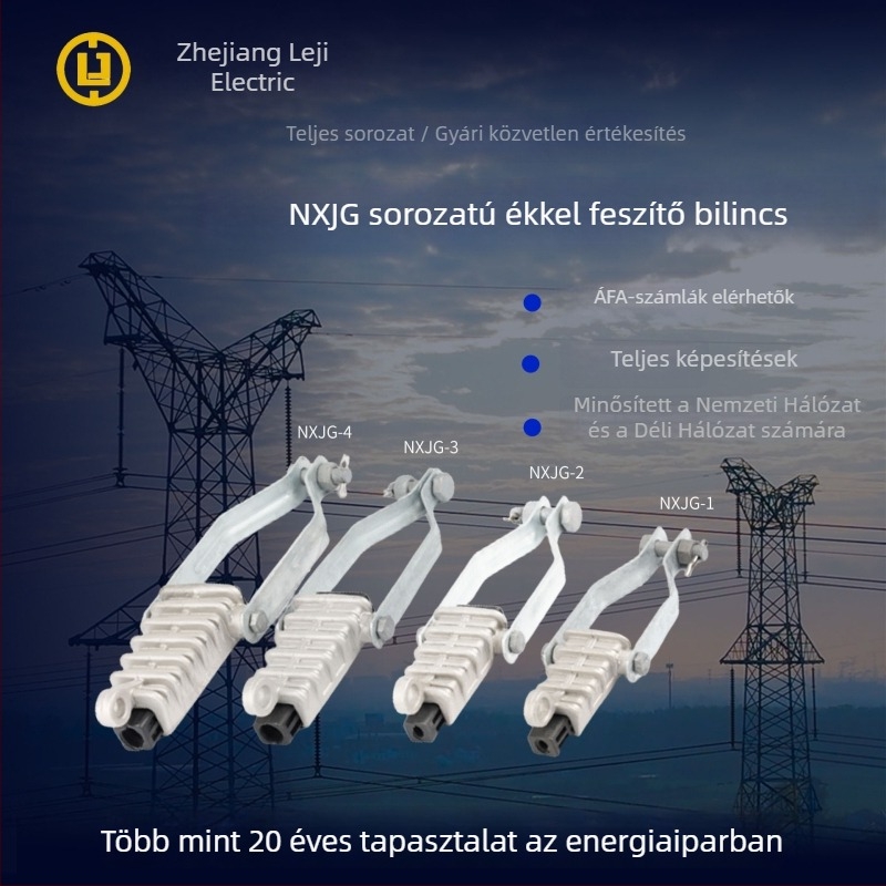 NXJG sor ék alakú feszítő csipesz elektromos vezetékekhez