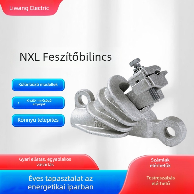 NXL sorozat izolált ék alakú feszítő bilincs alumíniumötvözetből, optikai kábelhez