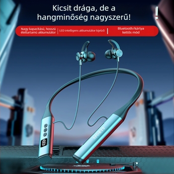 Új nyakpántos Bluetooth sport fülhallgató digitális kijelzővel és hosszú üzemidejű akkumulátorral