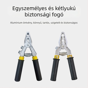 Dongxiaoliu Magasfeszültségű földelő csipesz – kettős lyukú, tiszta rézből, vezetékekhez