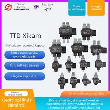 Sikam típusú alacsony feszültségű szigetelésátlyukasztó csipesz réz- és alumínium kábelekhez, vízálló és tűzálló (TTD)