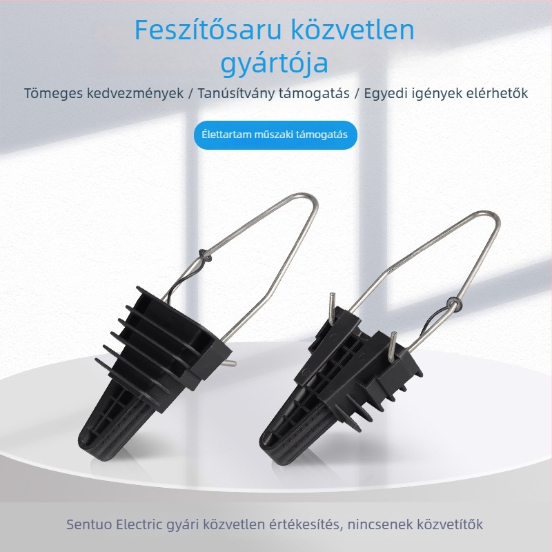 LA1PA25 műanyag feszítőcsipesz, kengyel alakú kábelcsipesz, magaslatú telepítéshez, 4×16–25 mm² vezetékekhez, 1 kV