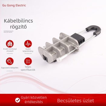 Kábelfeszítő bilincs, ék alakú alumínium ötvözet, energiaátviteli berendezéshez