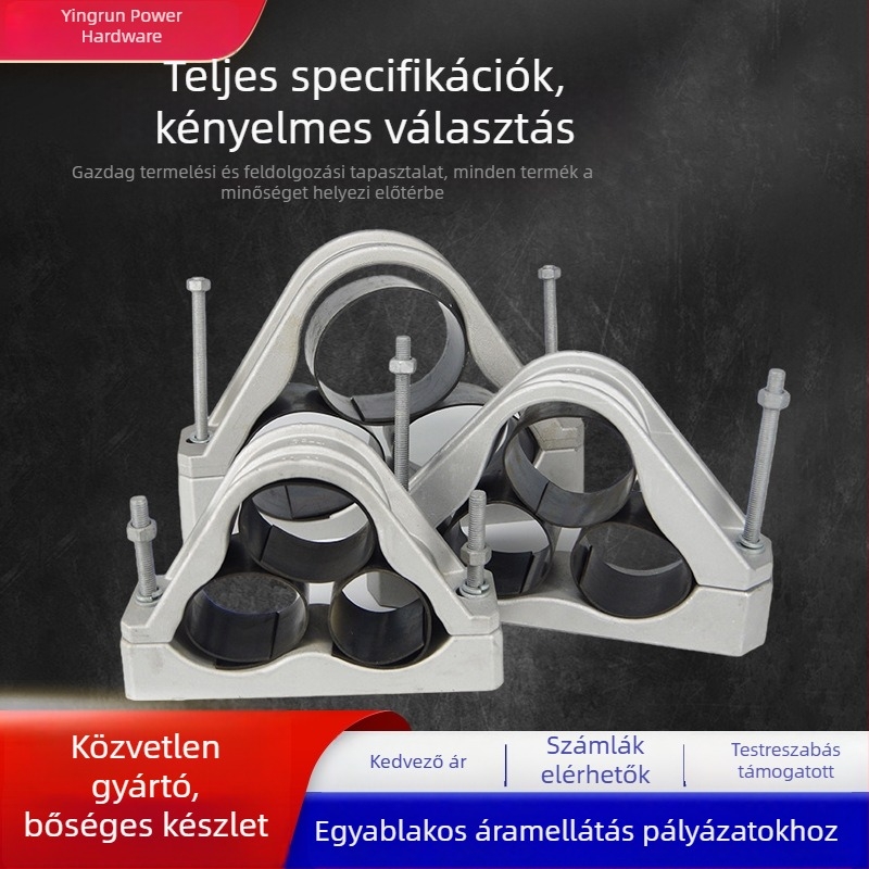 Hárommagos kábelrögzítő klipsz alumíniumötvözetből