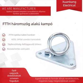 FTTH háromszög húzókampók, fix C-típusú kampó és S-típusú kampó, spirális bilincs