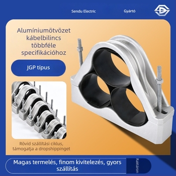 JGP alumíniumötvözetből készült hárommagos kábelrögzítő csap alakú, nagyfeszültségű kábelekhez