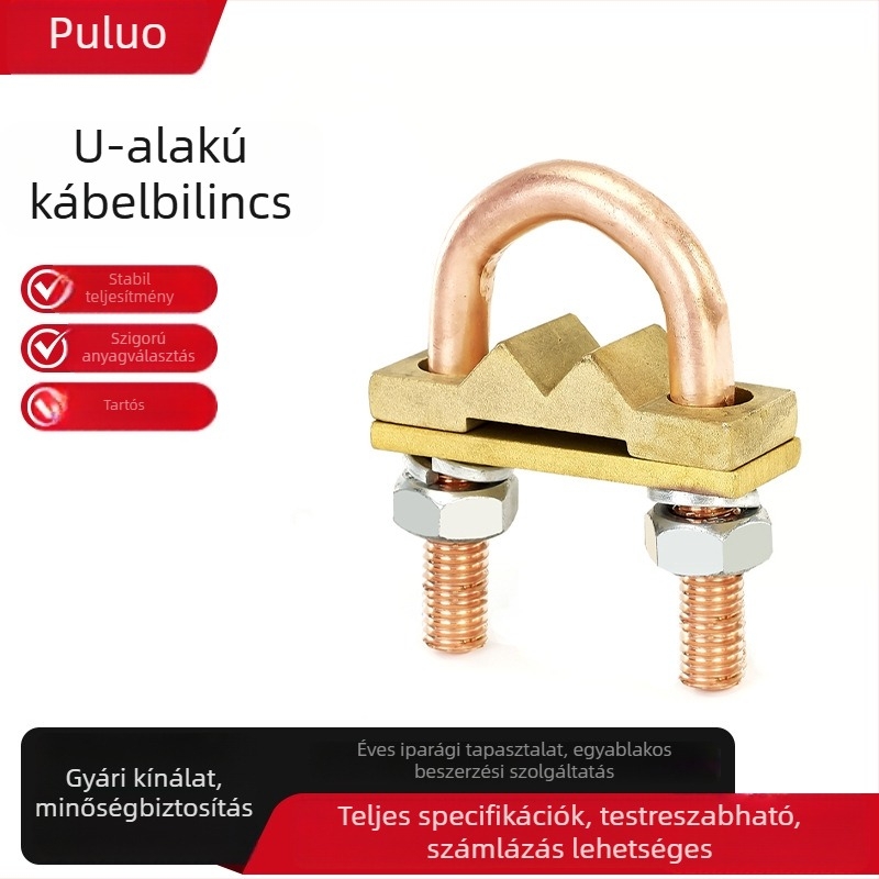 U alakú csipesz réz sodrott vezetékekhez és réz rudakhoz, sárgaréz csipesz