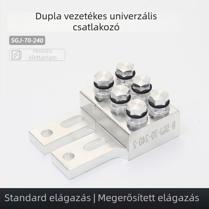 SGJ szigetelő kapcsoló transzformátor berendezéséhez, univerzális vezetékcsipesz egy- és kétsoros bekötéshez, nyomatékkal rögzítő csatlakozó, típus B