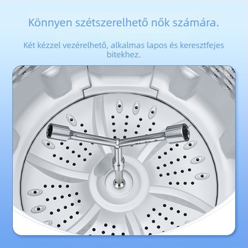 Mosógép dobjának demontázsához készlet; többfunkciós csavarhúzó és háromágú kulcs a belső dob tisztításához és javításához