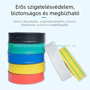 Kábelzsugorcső – tűzálló, szigetelő, környezetbarát, színek: fekete, piros, sárga, kék, zöld