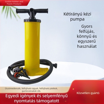 Kétirányú műanyag kézi pumpa, hordozható felfújható ágyakhoz