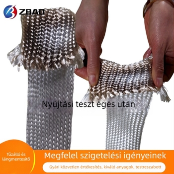 Üvegszálas szigetelőcső kábelek és csövek védelmére, tűzálló és hőálló, VW-1, 550°C-ig.