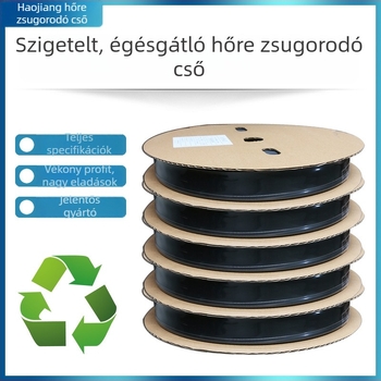 Fekete hőszigetelő cső, lángálló szigetelő hüvely elektromos vezetékekhez, 8/16/20/30 mm, vastag falú, vezetékek védelmére