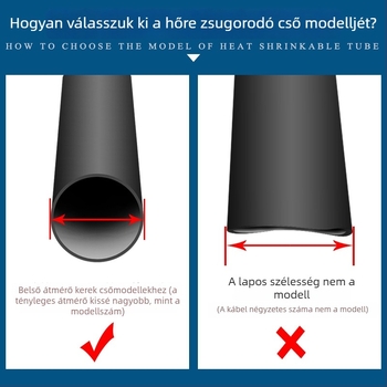 Fekete hőszigetelő cső, lángálló szigetelő hüvely elektromos vezetékekhez, 8/16/20/30 mm, vastag falú, vezetékek védelmére