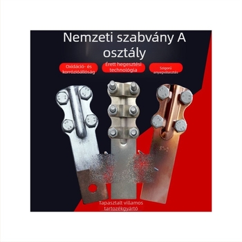 Réz– és alumínium átmeneti vezetőcsipesz kábelekhez, SSY, kompozit vastított réz, SLG forrasztott, ST ónosított réz, perforált hajlítható