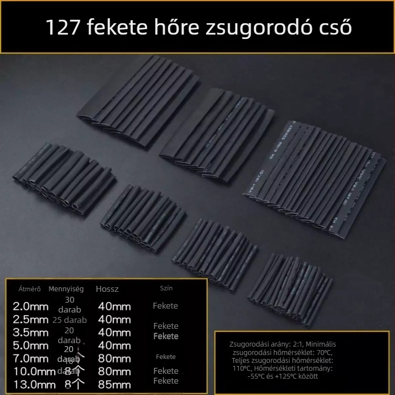 Otthon használatra tervezett termoszűkítő szigetelőcső elektromos vezetékekhez, védelem vezetékek és kábelek, lángálló