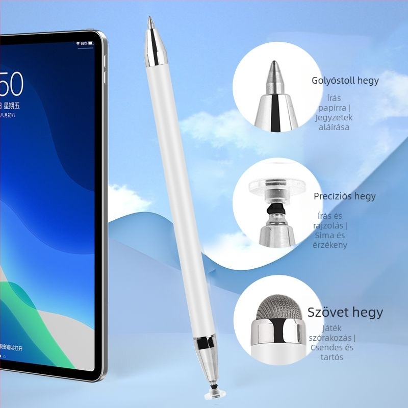 3-in-1 mágneses stylus érintőképernyőkhöz, univerzális tablet toll iPad, Xiaomi és Apple készülékekhez