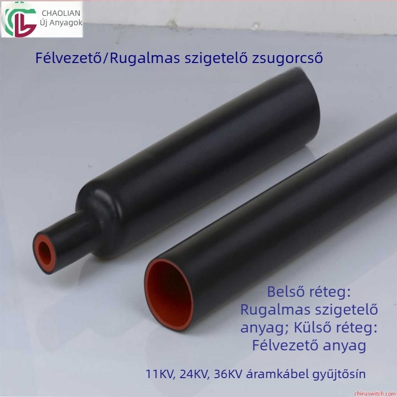 Nagyfeszültségű hőszűkítőcső félvezető rugalmas szigeteléssel és kettős falú kompozit burkolattal