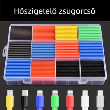 Hőszűkítő cső vezetékekhez és adatkábelekhez — rugalmas,színes védőhüvely, forró olvasztásos kötés, 3×