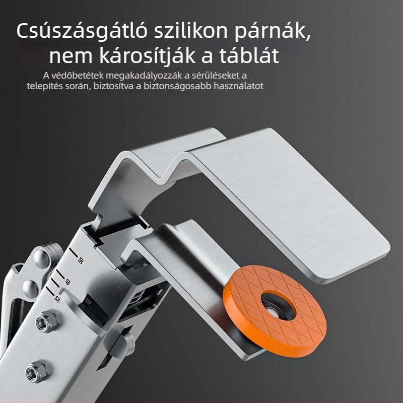 Rozsdamentes acél fiók- és panelrögzítő klipek – asztalossegéd