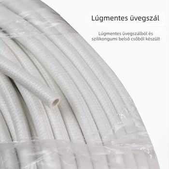 Gyárilag testre szabott szilikon gumicső belső gumival és külső üvegszálas hüvelyvel, nagy hőmérséklet-állóságú, tűzálló, 2,5 kV